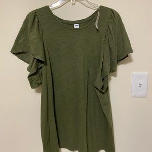 NWT Oldnavy Green short sleeve blouse